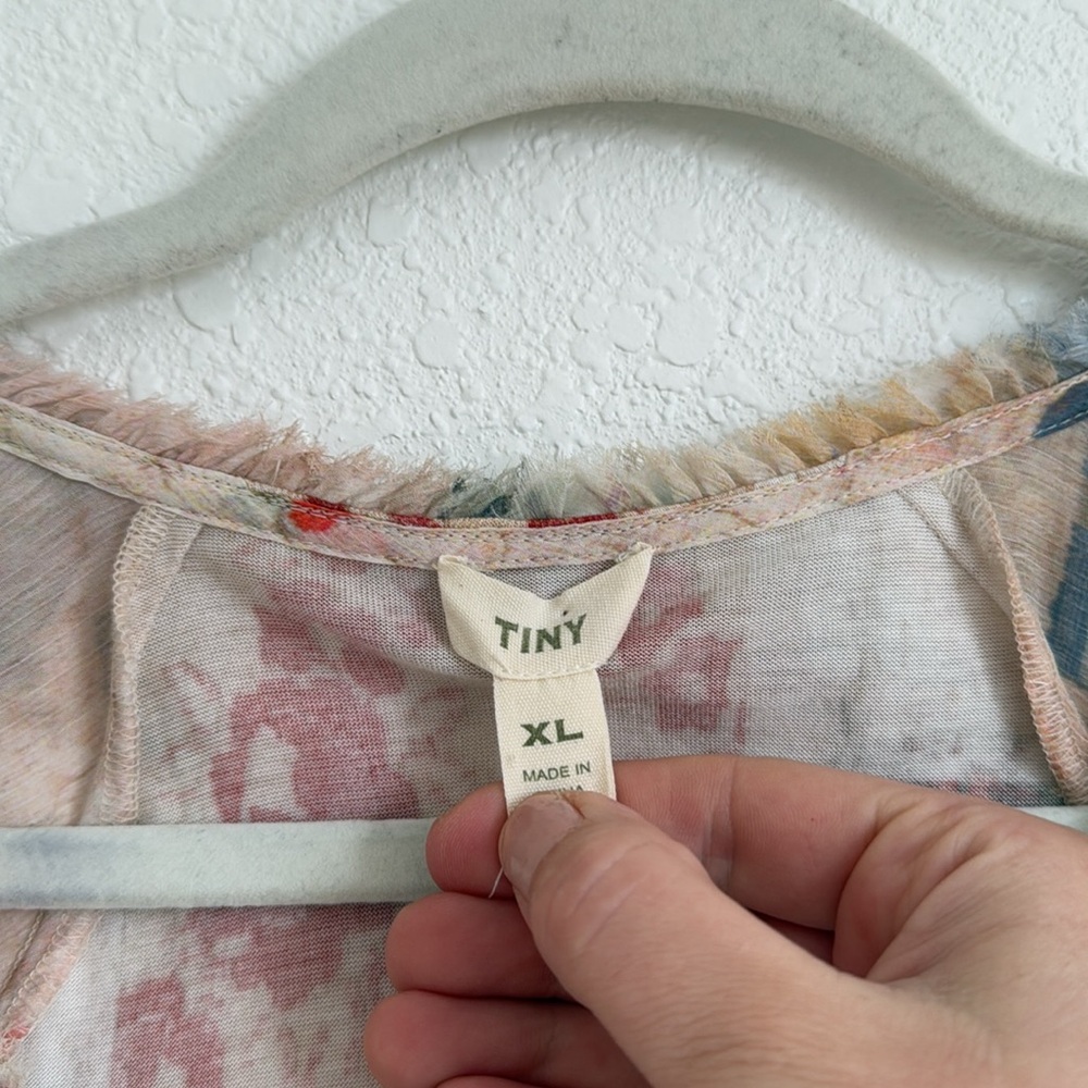Anthropologie Tiny ruffled babydoll blouse - Picture 6 of 12